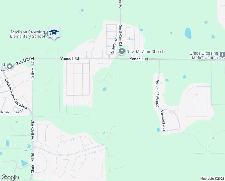 map of restaurants, bars, coffee shops, grocery stores, and more near 425 Yandell Road in Canton