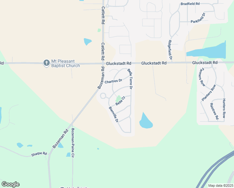 map of restaurants, bars, coffee shops, grocery stores, and more near 111 Bienville Drive in Madison