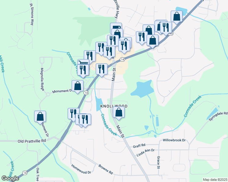 map of restaurants, bars, coffee shops, grocery stores, and more near 3631 Monument Drive in Millbrook