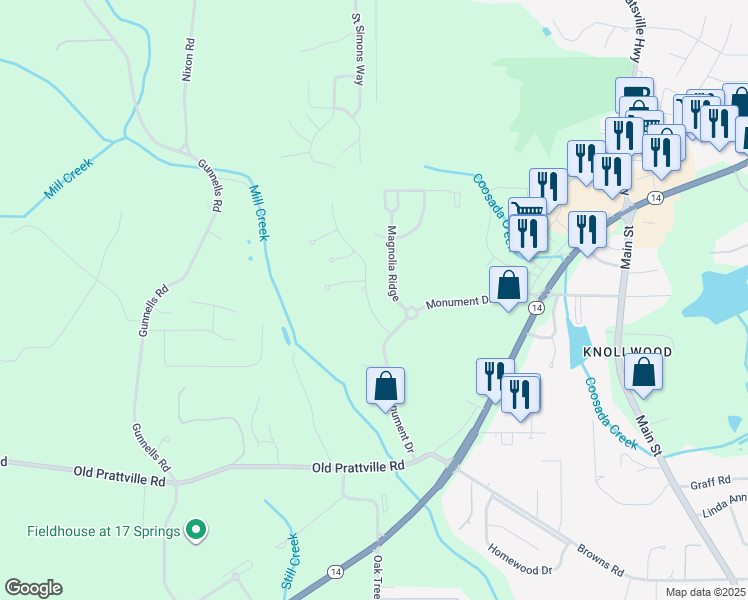 map of restaurants, bars, coffee shops, grocery stores, and more near 48-128 Elmore Trail in Millbrook