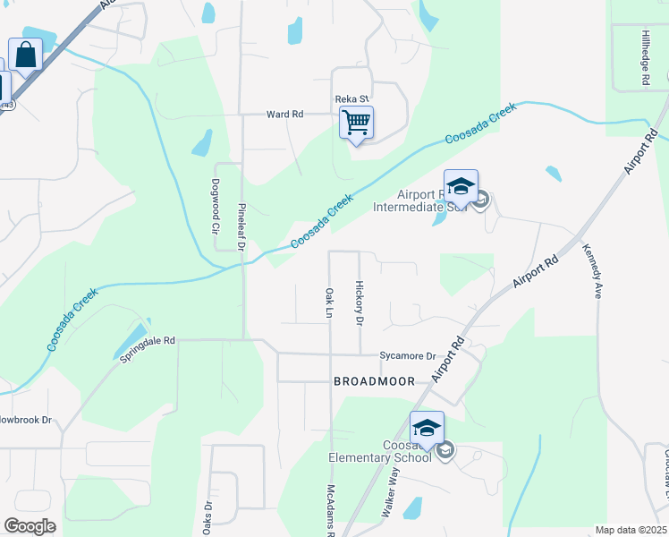 map of restaurants, bars, coffee shops, grocery stores, and more near 5840 Oak Lane in Millbrook