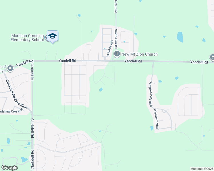 map of restaurants, bars, coffee shops, grocery stores, and more near 425 Yandell Road in Canton