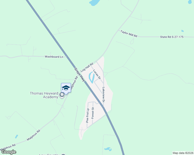 map of restaurants, bars, coffee shops, grocery stores, and more near 58 Lucas Drive in Ridgeland