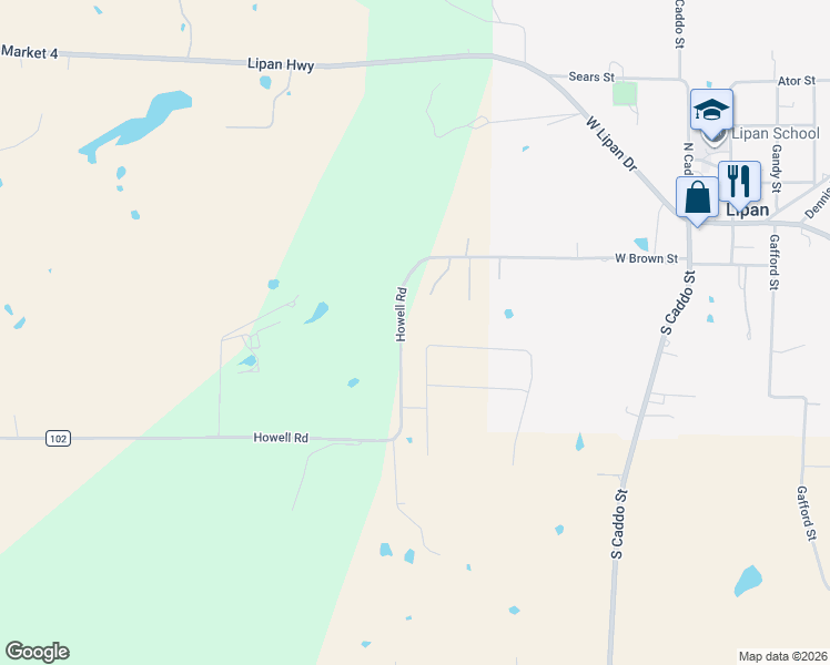map of restaurants, bars, coffee shops, grocery stores, and more near in Lipan