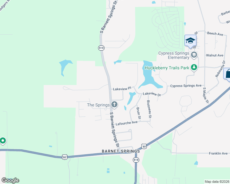 map of restaurants, bars, coffee shops, grocery stores, and more near 3106 Bienville Avenue in Ruston