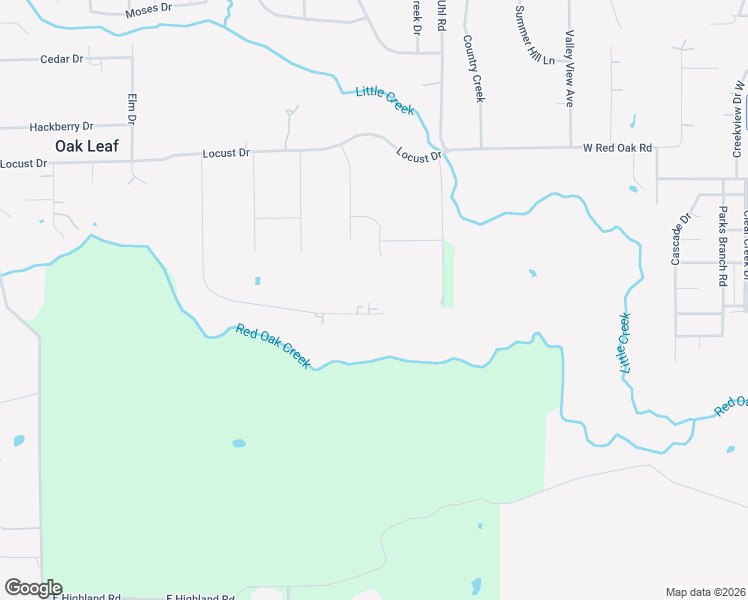 map of restaurants, bars, coffee shops, grocery stores, and more near 1927 Morningside Lane in Red Oak