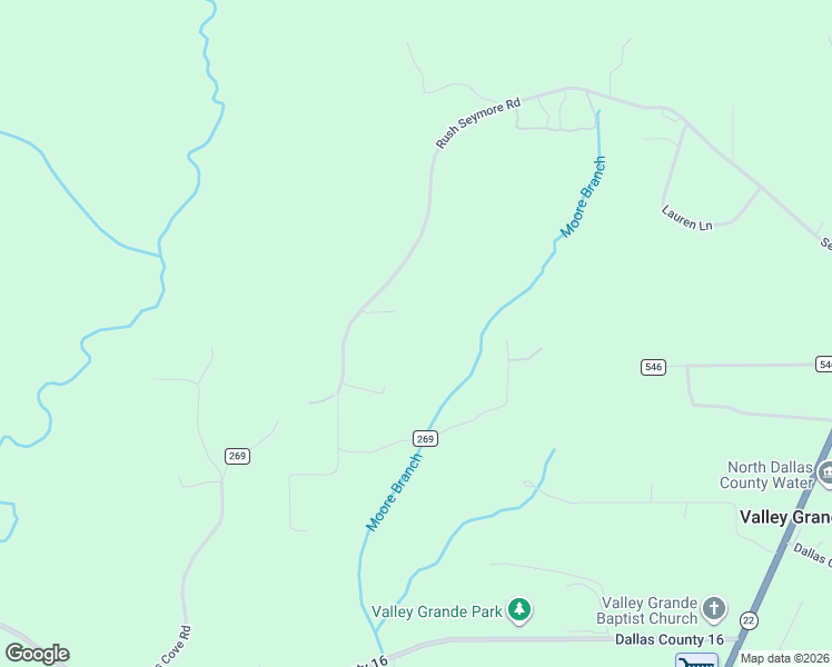 map of restaurants, bars, coffee shops, grocery stores, and more near 1847 County Road 269 in Valley Grande