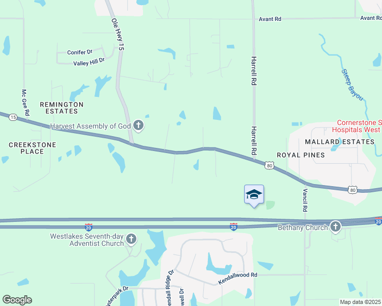 map of restaurants, bars, coffee shops, grocery stores, and more near 7112-7140 Cypress St in West Monroe