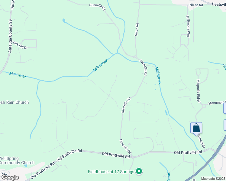map of restaurants, bars, coffee shops, grocery stores, and more near 293 Fraley Lane in Deatsville