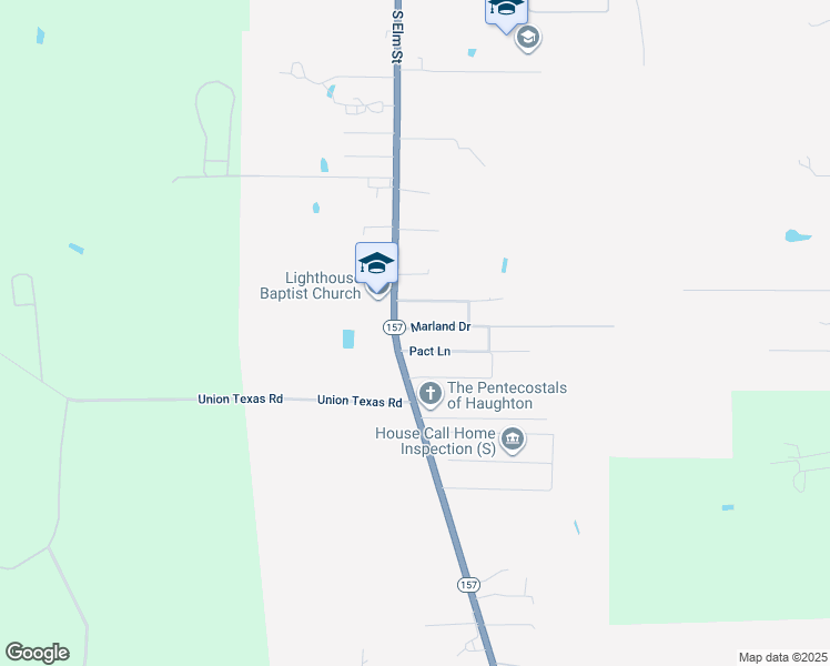 map of restaurants, bars, coffee shops, grocery stores, and more near 47 Marland Drive in Haughton