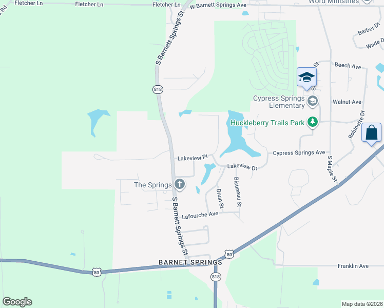 map of restaurants, bars, coffee shops, grocery stores, and more near 3100-3198 Lakeview Place in Ruston
