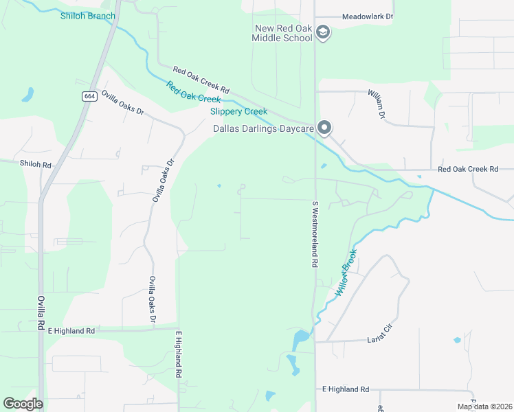 map of restaurants, bars, coffee shops, grocery stores, and more near 121 Southridge St in Red Oak