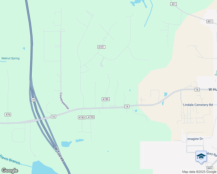 map of restaurants, bars, coffee shops, grocery stores, and more near 18045 Loring Lane in Lindale