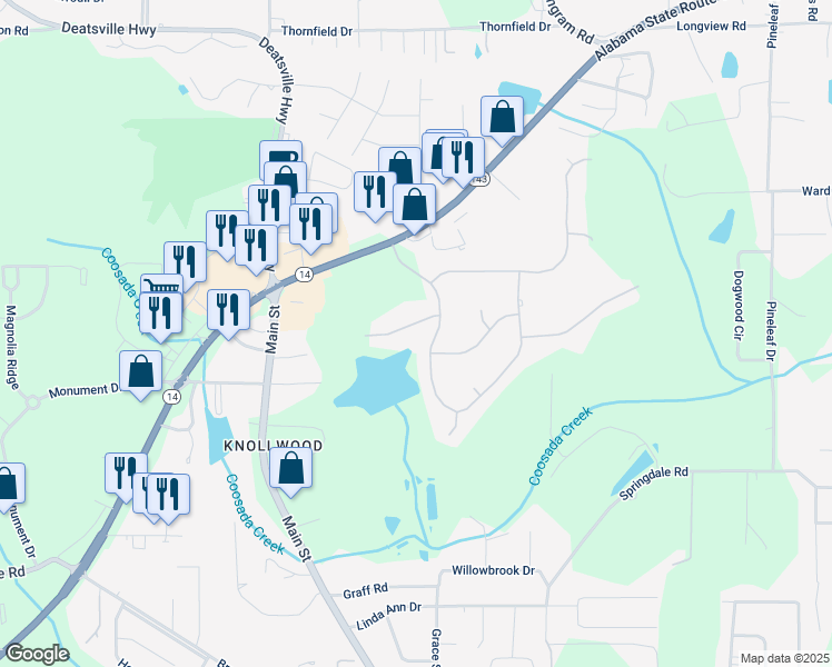 map of restaurants, bars, coffee shops, grocery stores, and more near 59 Highland Cove in Millbrook