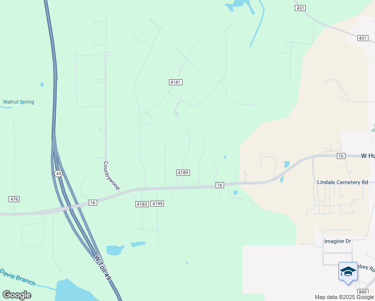 map of restaurants, bars, coffee shops, grocery stores, and more near 17037 Loring Lane in Lindale