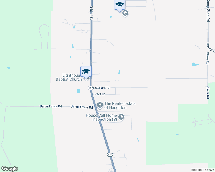 map of restaurants, bars, coffee shops, grocery stores, and more near 65 Marland Drive in Haughton