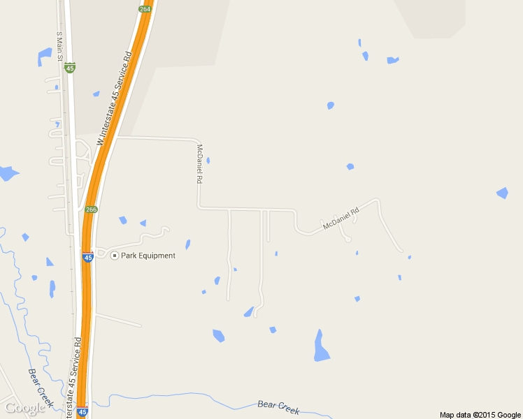 map of restaurants, bars, coffee shops, grocery stores, and more near 331 McDaniel Road in Ferris