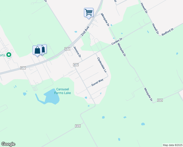 map of restaurants, bars, coffee shops, grocery stores, and more near 118 Appaloosa Court in Alvarado