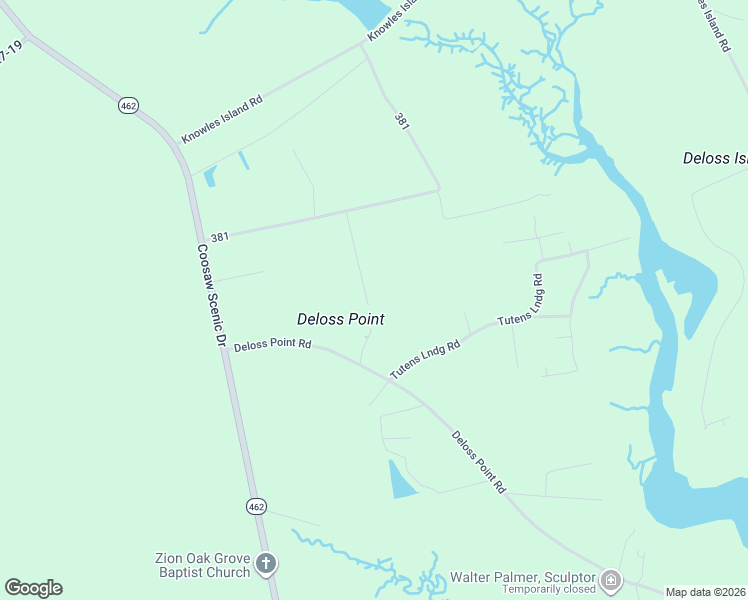 map of restaurants, bars, coffee shops, grocery stores, and more near 285 Deloss Point Road in Ridgeland