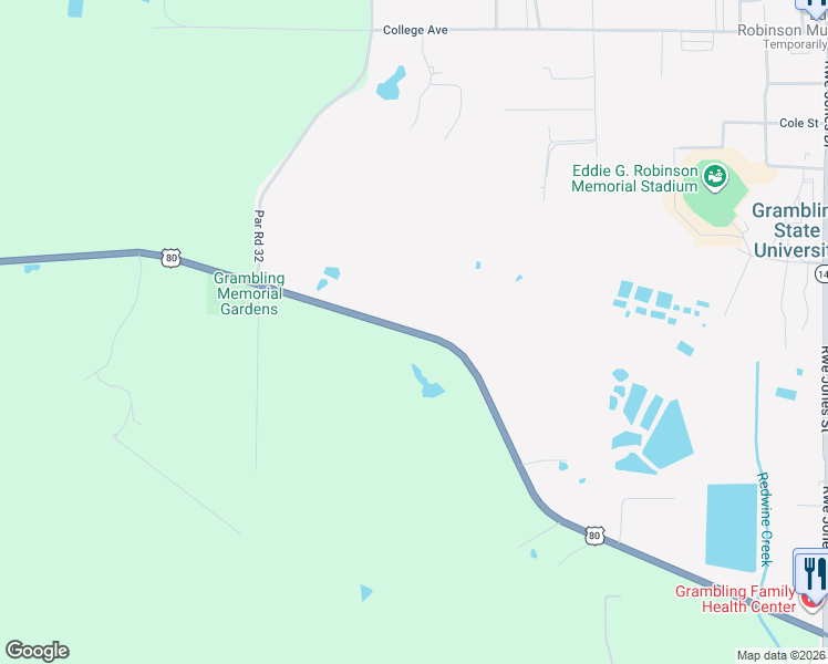 map of restaurants, bars, coffee shops, grocery stores, and more near 8043 U.S. 80 in Ruston