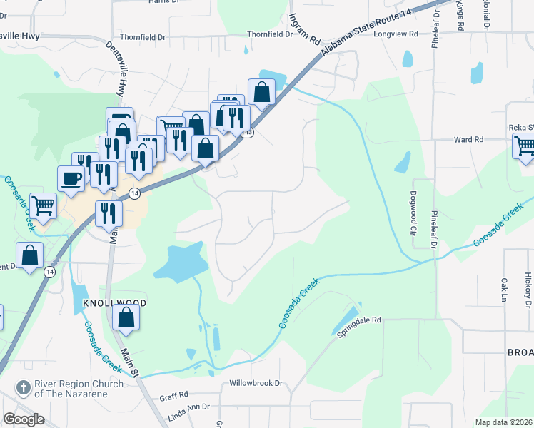 map of restaurants, bars, coffee shops, grocery stores, and more near 134 Plantation Crossing in Millbrook