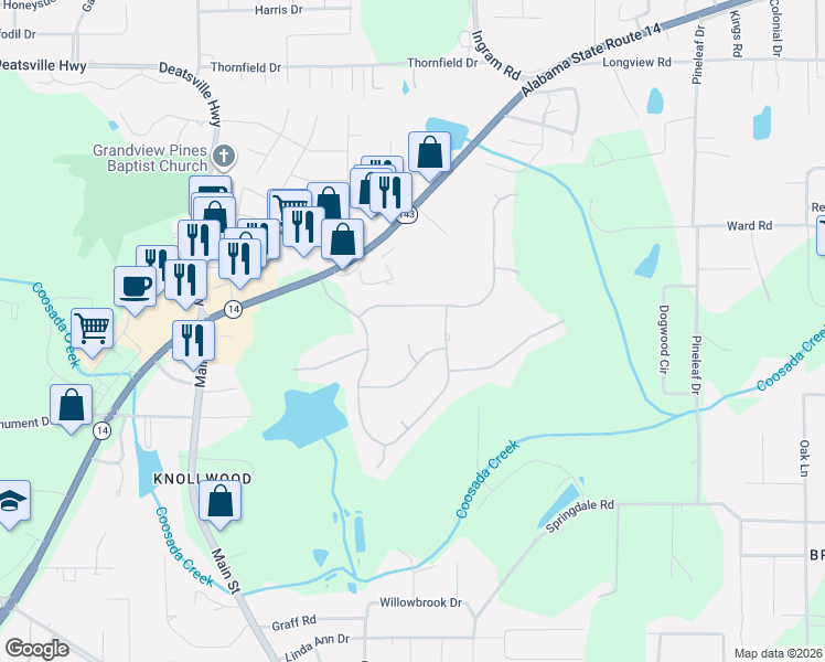 map of restaurants, bars, coffee shops, grocery stores, and more near 134 Plantation Crossing in Millbrook