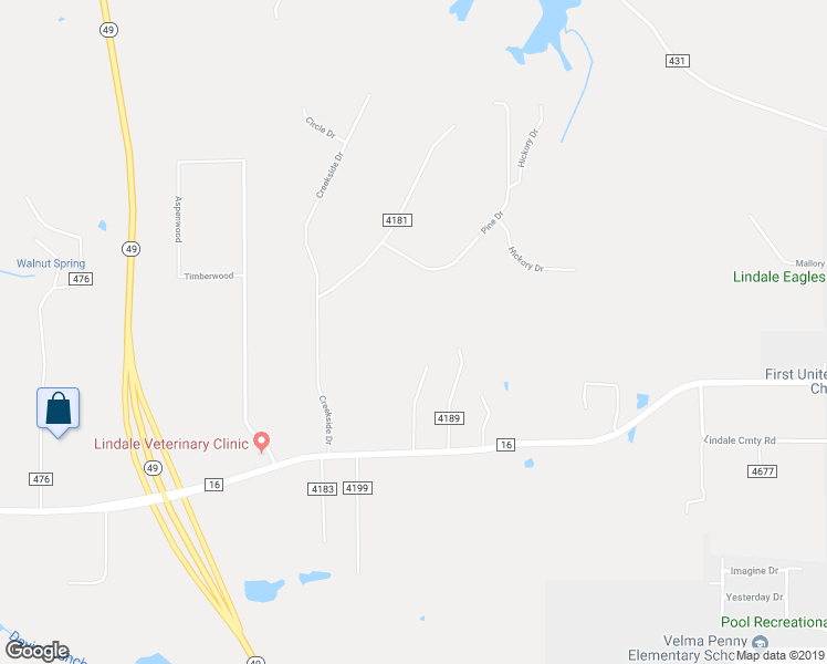 map of restaurants, bars, coffee shops, grocery stores, and more near 18045 Loring Lane in Lindale