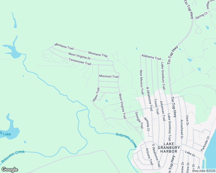 map of restaurants, bars, coffee shops, grocery stores, and more near 3922 Rhode Island Trail in Granbury