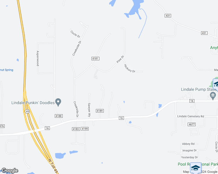 map of restaurants, bars, coffee shops, grocery stores, and more near 17116 Sentinel Lane in Lindale