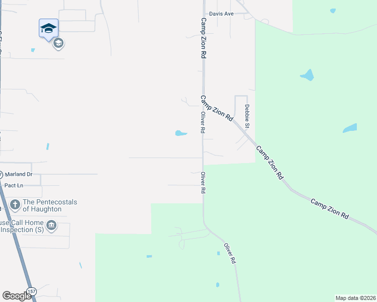 map of restaurants, bars, coffee shops, grocery stores, and more near 205 Lincoln Avenue in Haughton
