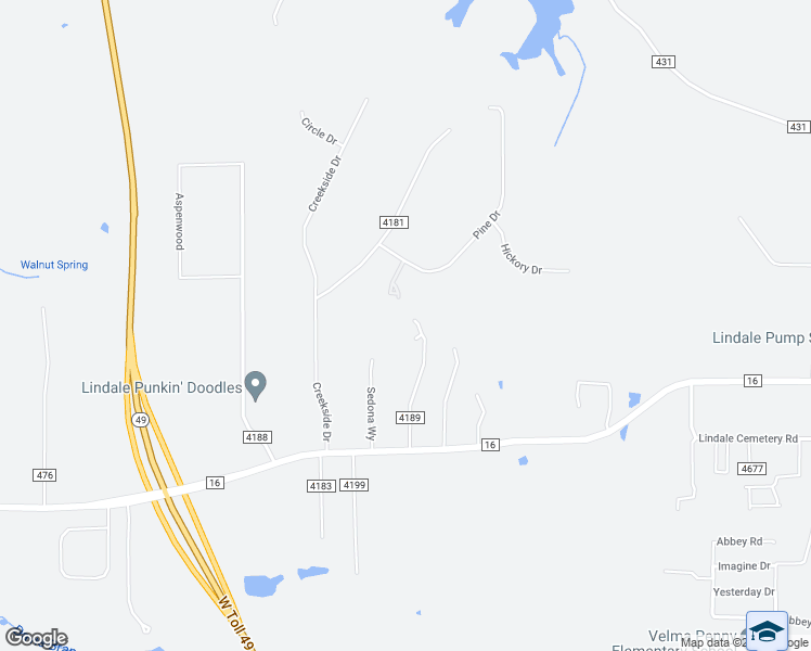 map of restaurants, bars, coffee shops, grocery stores, and more near 18051 Loring Lane in Lindale