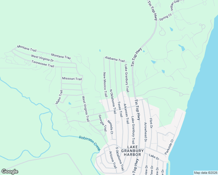 map of restaurants, bars, coffee shops, grocery stores, and more near 6113 North Oklahoma Trail in Granbury