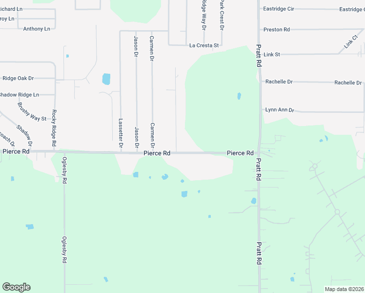 map of restaurants, bars, coffee shops, grocery stores, and more near 1123 Pierce Road in Red Oak