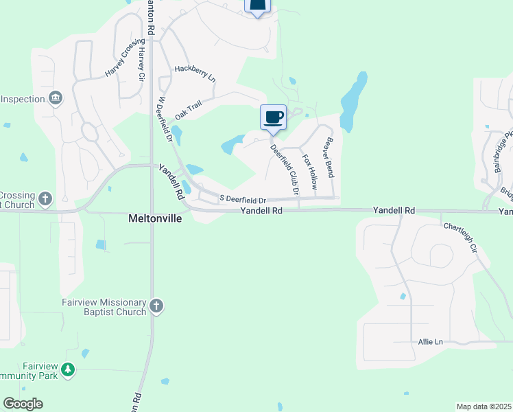 map of restaurants, bars, coffee shops, grocery stores, and more near 579 South Deerfield Drive in Canton