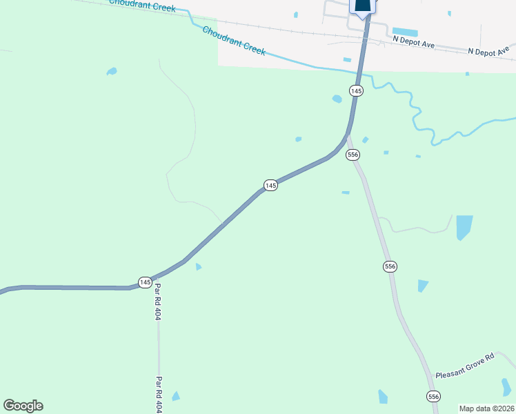 map of restaurants, bars, coffee shops, grocery stores, and more near 4183-4345 Highway 145 in Choudrant