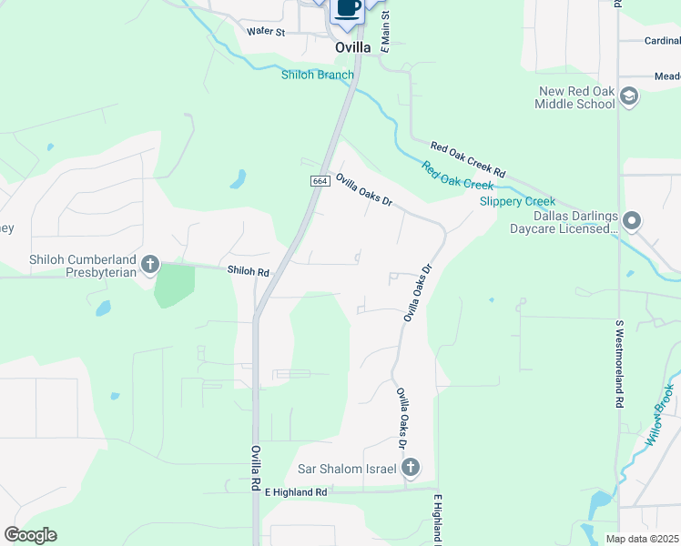 map of restaurants, bars, coffee shops, grocery stores, and more near 103 Rimrock Court in Ovilla