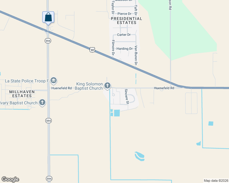 map of restaurants, bars, coffee shops, grocery stores, and more near 372 Huenefeld Road in Monroe