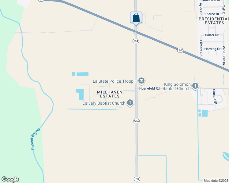map of restaurants, bars, coffee shops, grocery stores, and more near 1003 Killoden Drive in Monroe