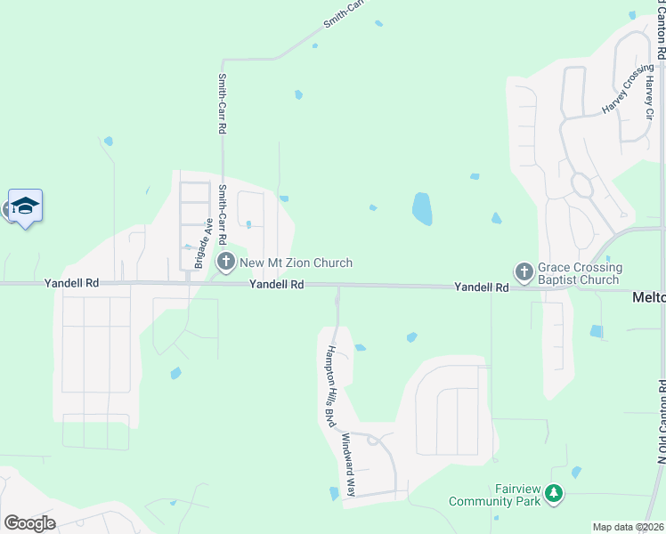 map of restaurants, bars, coffee shops, grocery stores, and more near 466 Yandell Road in Canton