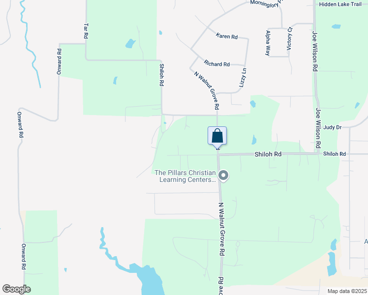 map of restaurants, bars, coffee shops, grocery stores, and more near 4021 Shiloh Road in Midlothian