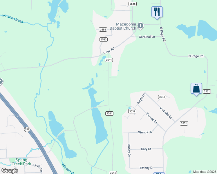 map of restaurants, bars, coffee shops, grocery stores, and more near 1940 Page One Drive in Longview