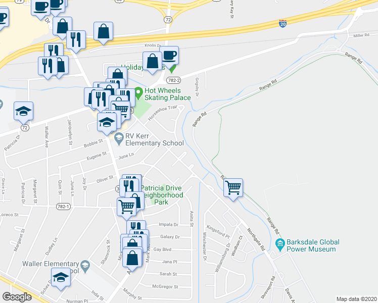 map of restaurants, bars, coffee shops, grocery stores, and more near 3407 Black Lake Circle in Bossier City