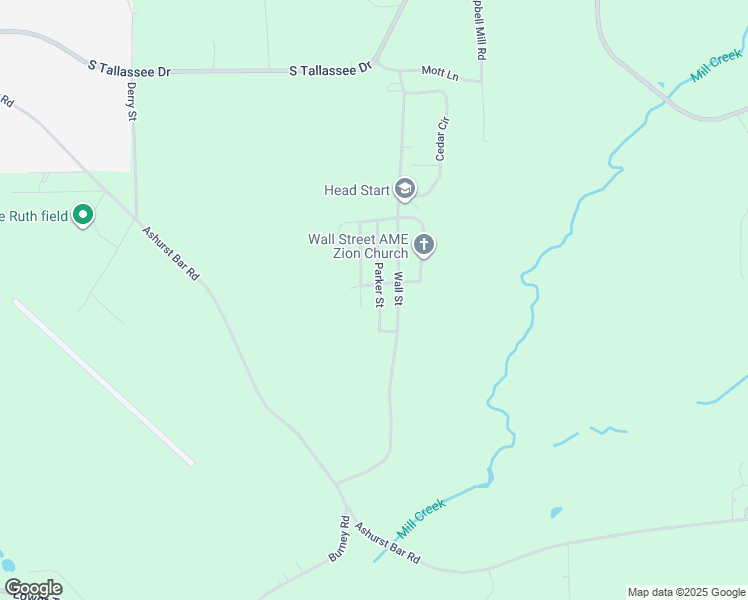 map of restaurants, bars, coffee shops, grocery stores, and more near 57-80 General Chappy James Street in Tallassee