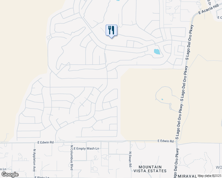 map of restaurants, bars, coffee shops, grocery stores, and more near 39407 South McHaney Court in Tucson