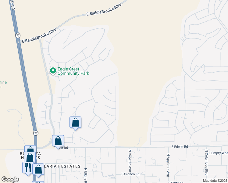 map of restaurants, bars, coffee shops, grocery stores, and more near 39430 Diamond Bay Drive in Tucson