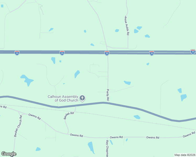map of restaurants, bars, coffee shops, grocery stores, and more near 245 Purdy Road in Calhoun