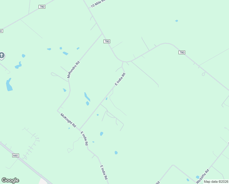 map of restaurants, bars, coffee shops, grocery stores, and more near 171 East India Road in Ferris