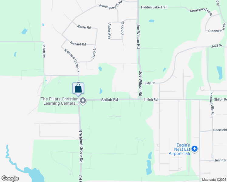 map of restaurants, bars, coffee shops, grocery stores, and more near 4451 Shiloh Road in Midlothian