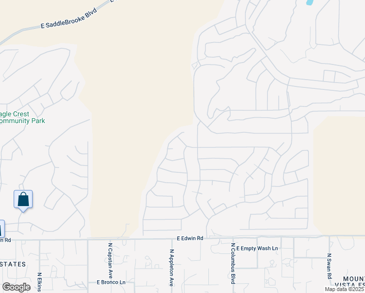 map of restaurants, bars, coffee shops, grocery stores, and more near 61958 East Northwood Road in Tucson