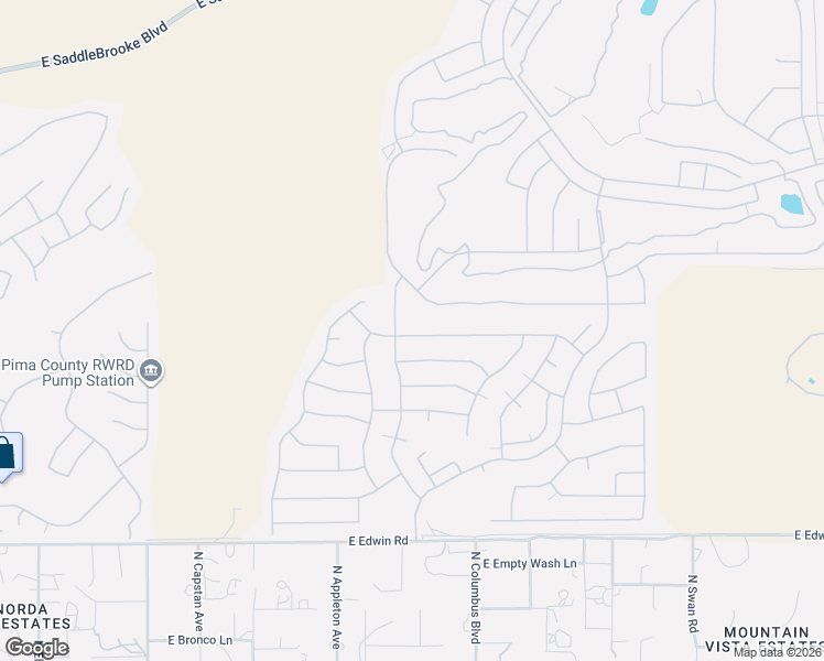 map of restaurants, bars, coffee shops, grocery stores, and more near 62090 East Northwood Road in Tucson